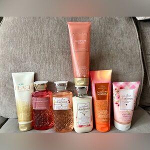 Bath & Body Works Lot of 7 Body Creams, Body Lotion, Body Scrub, Shower Gel New!